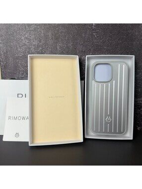🛸 RIMOWA Silver iPhone 16 Pro Max Aluminum Metal Case Grooved Luggage Style